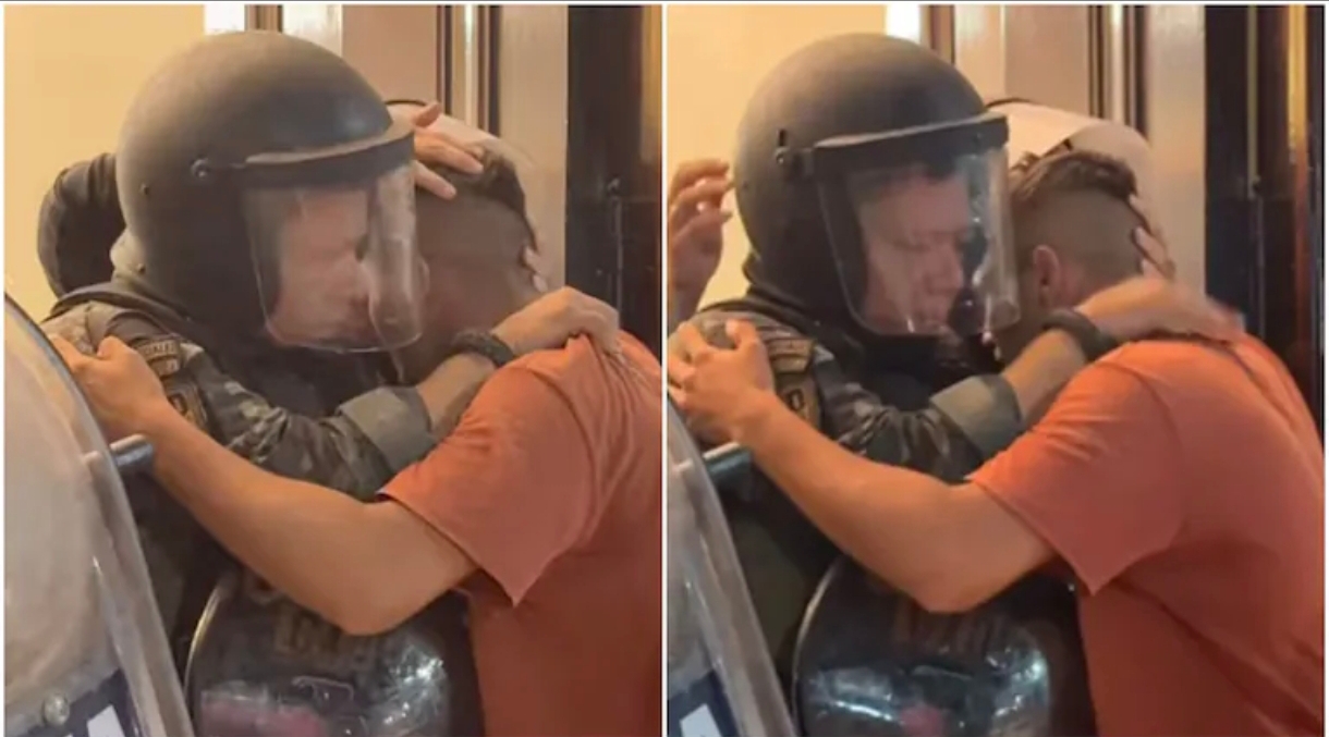 Denunció que su hija fue abusada y un policía lo contuvo: el abrazo en Arrecifes que se hizo viral