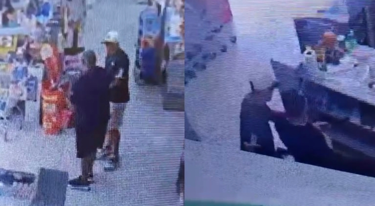 Atraparon a un policía que robó un supermercado con su arma reglamentaria: el video