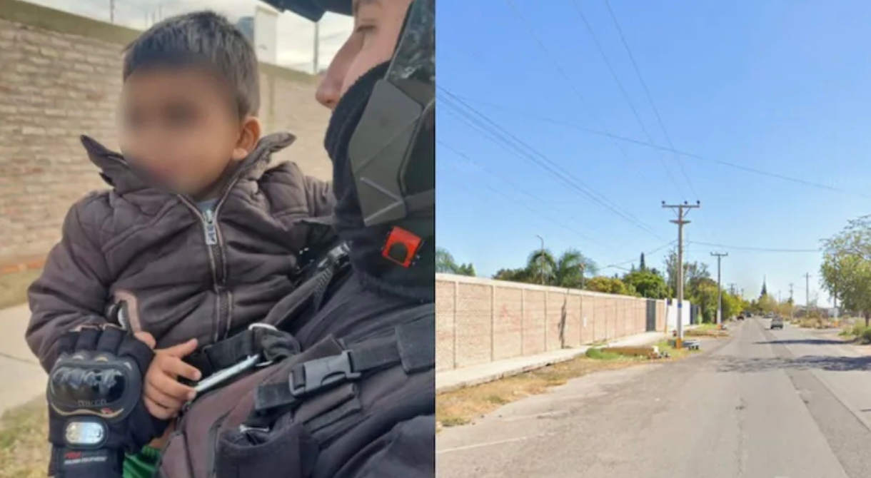 San Juan: policías rescataron a un nene de 3 años que caminaba solo por la calle a ocho cuadras de su casa