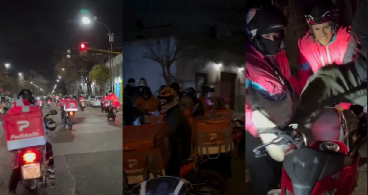 Le robaron la moto a un repartidor, sus compañeros fueron en caravana a buscarla y la recuperaron