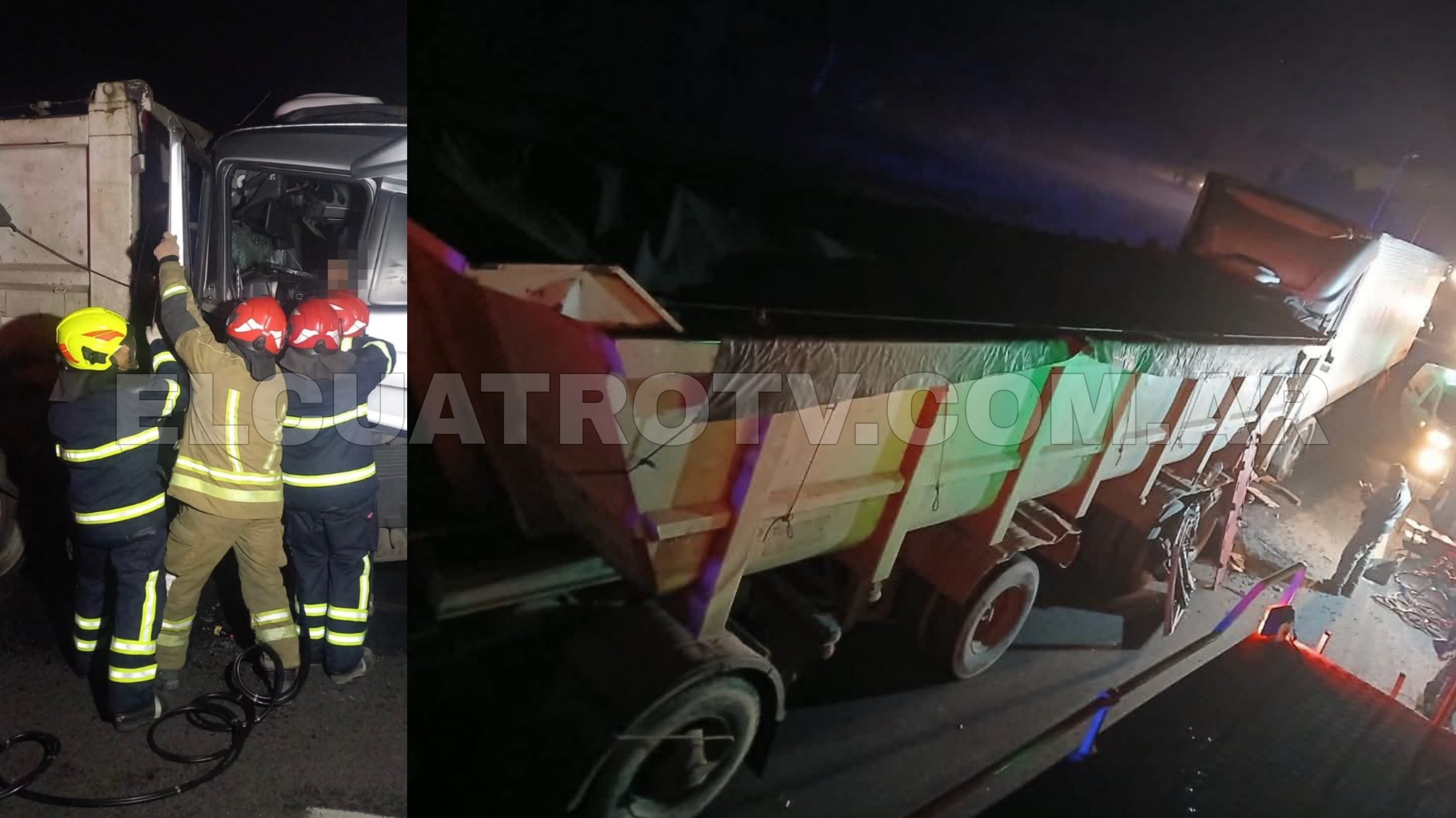 Por la niebla un camión embistió a otro en la Autopista Ezeiza Cañuelas