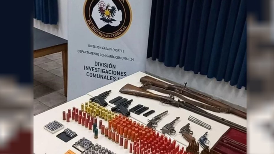Tenía un poderoso arsenal en su casa de Palermo y fue detenido
