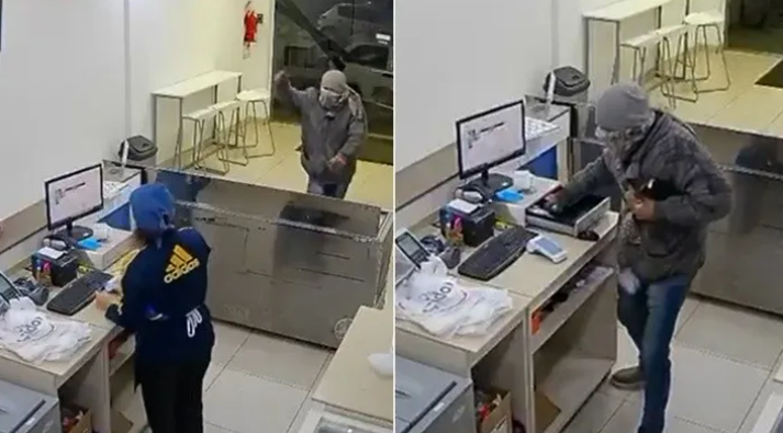 Brutal robo en una heladería: tiró al suelo a una clienta, amenazó al personal y escapó con la recaudación
