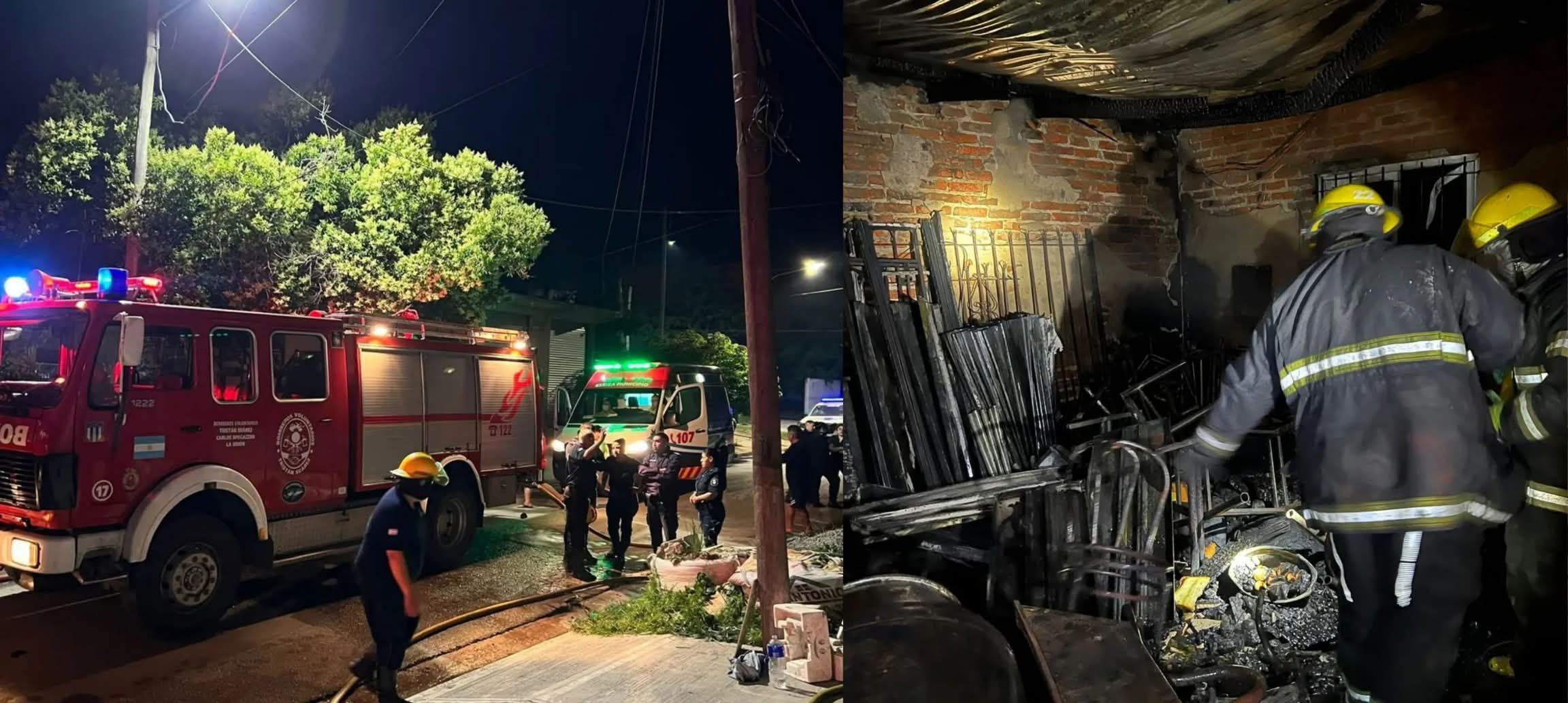 Conmoción en Tristán Suárez cuatro personas fallecida por un incendio de una vivienda